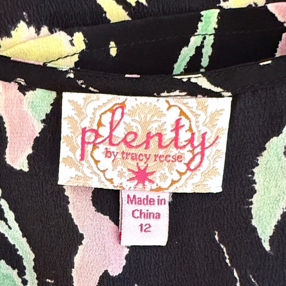 Plenty By Tracy Reese Womens Sleeveless 100% Silk Fairygrunge Blouse Size 12 - Picture 10 of 14